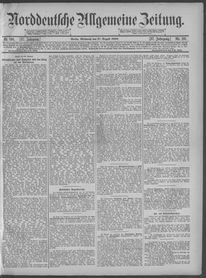 Norddeutsche allgemeine Zeitung vom 17.08.1898
