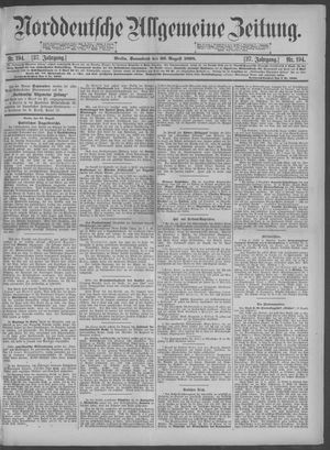 Norddeutsche allgemeine Zeitung on Aug 20, 1898