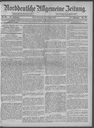Norddeutsche allgemeine Zeitung on Aug 25, 1898