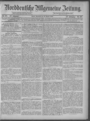 Norddeutsche allgemeine Zeitung on Aug 27, 1898
