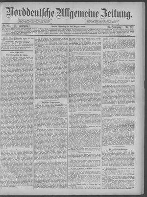 Norddeutsche allgemeine Zeitung on Aug 30, 1898