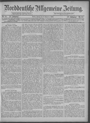 Norddeutsche allgemeine Zeitung vom 09.09.1898