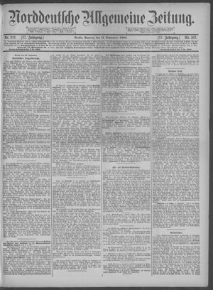 Norddeutsche allgemeine Zeitung on Sep 11, 1898