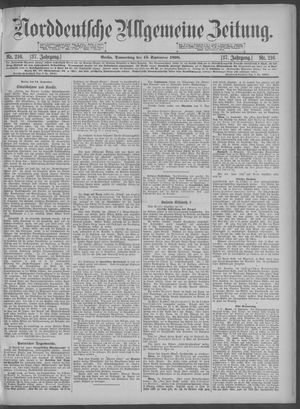 Norddeutsche allgemeine Zeitung vom 15.09.1898