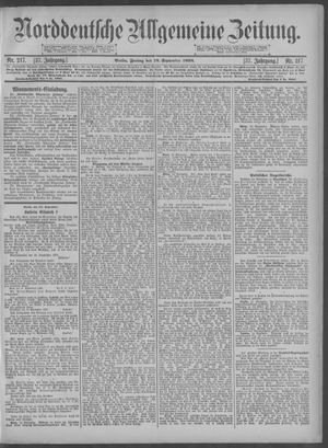 Norddeutsche allgemeine Zeitung vom 16.09.1898