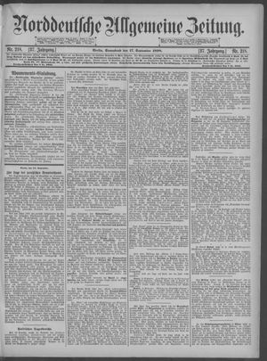 Norddeutsche allgemeine Zeitung vom 17.09.1898