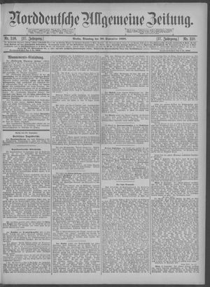Norddeutsche allgemeine Zeitung vom 20.09.1898