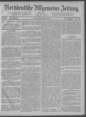 Norddeutsche allgemeine Zeitung on Oct 16, 1898