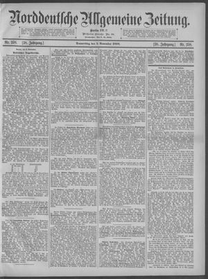 Norddeutsche allgemeine Zeitung on Nov 3, 1898