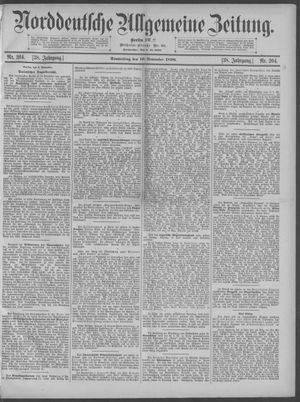 Norddeutsche allgemeine Zeitung vom 10.11.1898