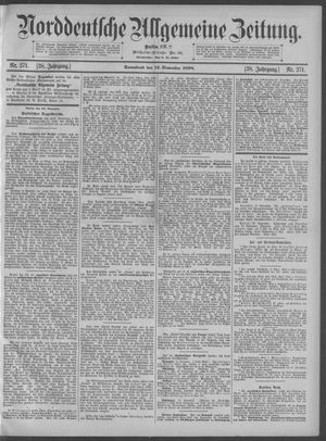 Norddeutsche allgemeine Zeitung vom 19.11.1898