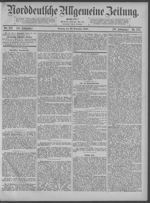 Norddeutsche allgemeine Zeitung vom 20.11.1898