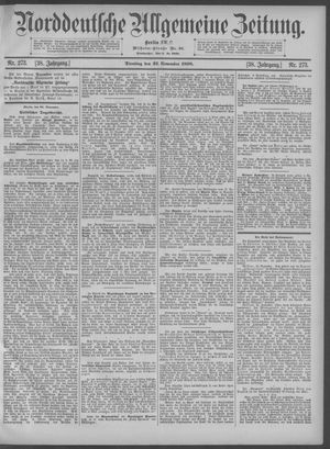 Norddeutsche allgemeine Zeitung vom 22.11.1898