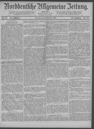 Norddeutsche allgemeine Zeitung vom 24.11.1898