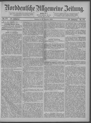 Norddeutsche allgemeine Zeitung vom 27.11.1898