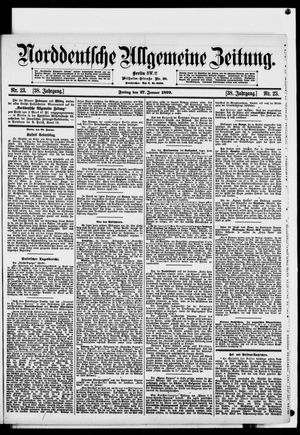 Norddeutsche allgemeine Zeitung vom 27.01.1899