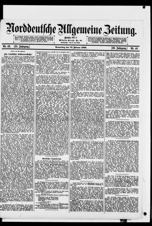 Norddeutsche allgemeine Zeitung vom 23.02.1899
