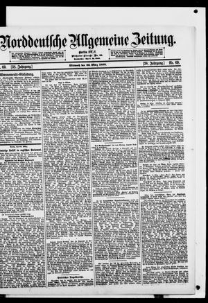 Norddeutsche allgemeine Zeitung on Mar 22, 1899