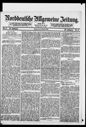 Norddeutsche allgemeine Zeitung on Apr 14, 1899