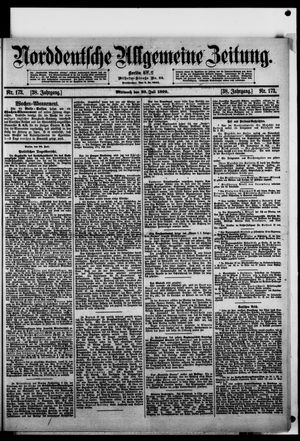 Norddeutsche allgemeine Zeitung vom 26.07.1899