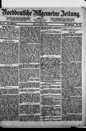 Norddeutsche allgemeine Zeitung vom 28.07.1899