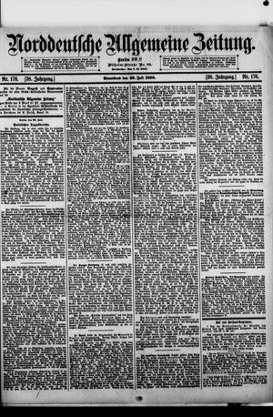 Norddeutsche allgemeine Zeitung on Jul 29, 1899