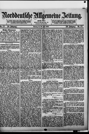 Norddeutsche allgemeine Zeitung on Jul 30, 1899