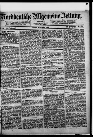 Norddeutsche allgemeine Zeitung vom 01.08.1899
