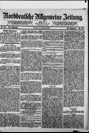 Norddeutsche allgemeine Zeitung vom 08.08.1899