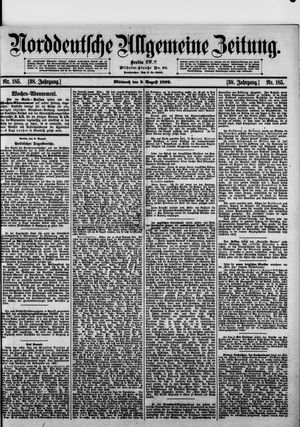 Norddeutsche allgemeine Zeitung vom 09.08.1899