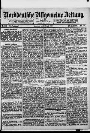 Norddeutsche allgemeine Zeitung vom 10.08.1899