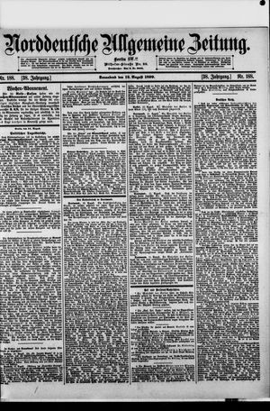 Norddeutsche allgemeine Zeitung vom 12.08.1899