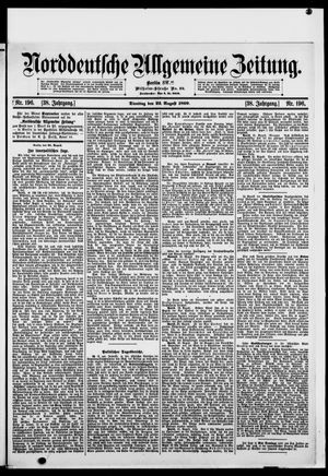 Norddeutsche allgemeine Zeitung vom 22.08.1899