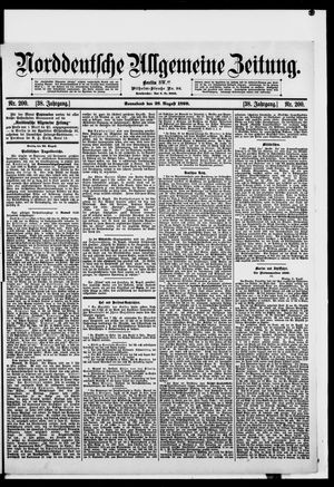 Norddeutsche allgemeine Zeitung vom 26.08.1899