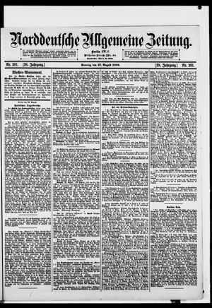 Norddeutsche allgemeine Zeitung vom 27.08.1899
