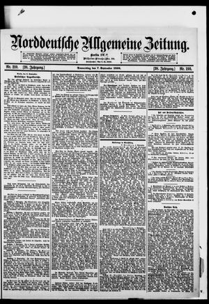 Norddeutsche allgemeine Zeitung vom 07.09.1899
