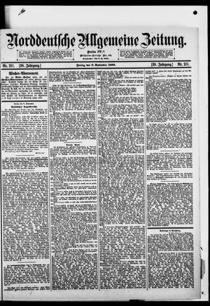 Norddeutsche allgemeine Zeitung vom 08.09.1899