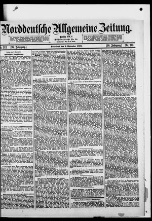 Norddeutsche allgemeine Zeitung vom 09.09.1899