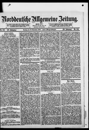 Norddeutsche allgemeine Zeitung vom 10.09.1899