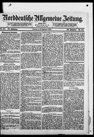 Norddeutsche allgemeine Zeitung vom 12.09.1899