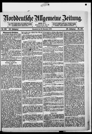 Norddeutsche allgemeine Zeitung vom 30.09.1899