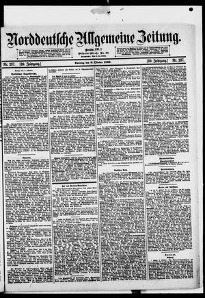 Norddeutsche allgemeine Zeitung vom 08.10.1899