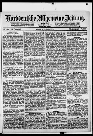 Norddeutsche allgemeine Zeitung on Oct 11, 1899