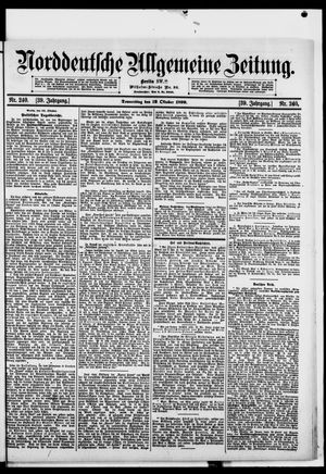 Norddeutsche allgemeine Zeitung vom 12.10.1899