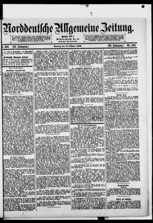 Norddeutsche allgemeine Zeitung vom 15.10.1899