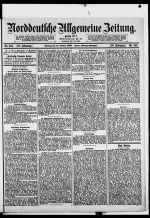 Norddeutsche allgemeine Zeitung vom 15.10.1899