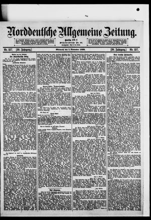 Norddeutsche allgemeine Zeitung on Nov 1, 1899