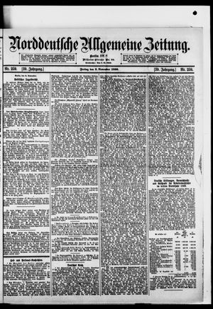 Norddeutsche allgemeine Zeitung vom 03.11.1899