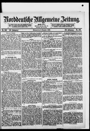 Norddeutsche allgemeine Zeitung vom 08.11.1899