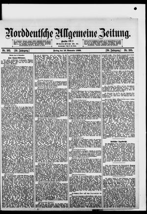 Norddeutsche allgemeine Zeitung vom 10.11.1899
